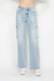 Judy Blue Full Size High Waist Straight Cargo Jeans - LISA MARIE BOUTIQUE - Light - 0 -
