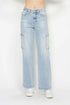 Judy Blue Full Size High Waist Straight Cargo Jeans - LISA MARIE BOUTIQUE - Light - 0 -