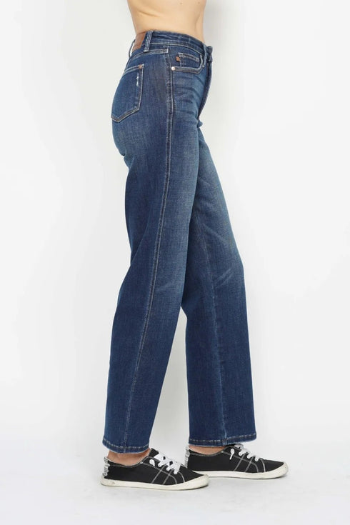 Judy Blue Full Size High Waist Tummy Control Jeans - LISA MARIE BOUTIQUE - Dark - 0/24 -