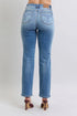 Judy Blue Full Size Run Vintage Wash Thermal Straight Jeans - LISA MARIE BOUTIQUE - Medium - 0(24) -