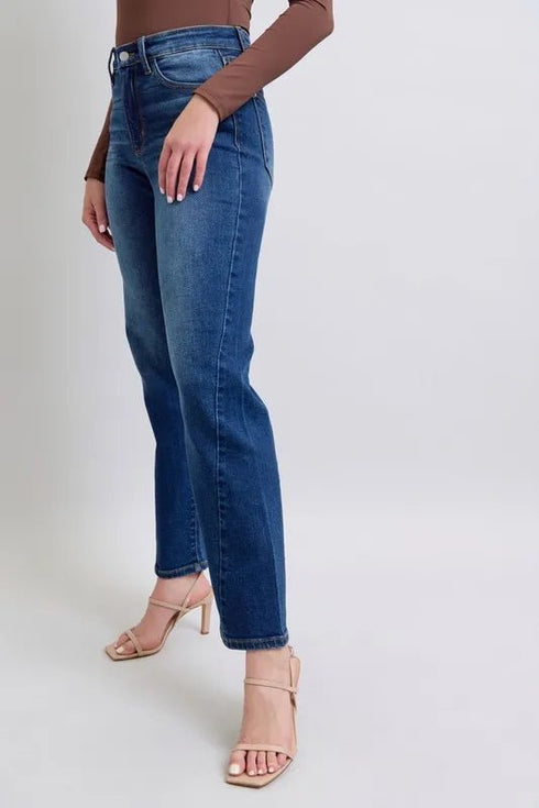 Judy Blue Full Size Side Seam Detail Straight Jeans with Pockets - LISA MARIE BOUTIQUE - Medium - 0(24) -