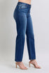 Judy Blue Full Size Side Seam Detail Straight Jeans with Pockets - LISA MARIE BOUTIQUE - Medium - 0(24) -
