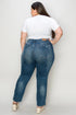 Judy Blue Full Size Tummy Control High Waist Slim Jeans - LISA MARIE BOUTIQUE - Dark - 0 -