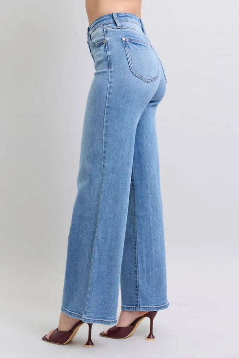 Judy Blue Full Size Wide Leg Jeans with Pockets - LISA MARIE BOUTIQUE - Medium - 0(24) -