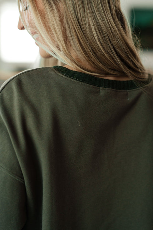 Just a Casual Crop Pullover - LISA MARIE BOUTIQUE - Tops - Small -