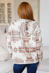 Just Going For It Aztec Hoodie - LISA MARIE BOUTIQUE - Tops - Small -
