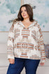 Just Going For It Aztec Hoodie - LISA MARIE BOUTIQUE - Tops - Small -