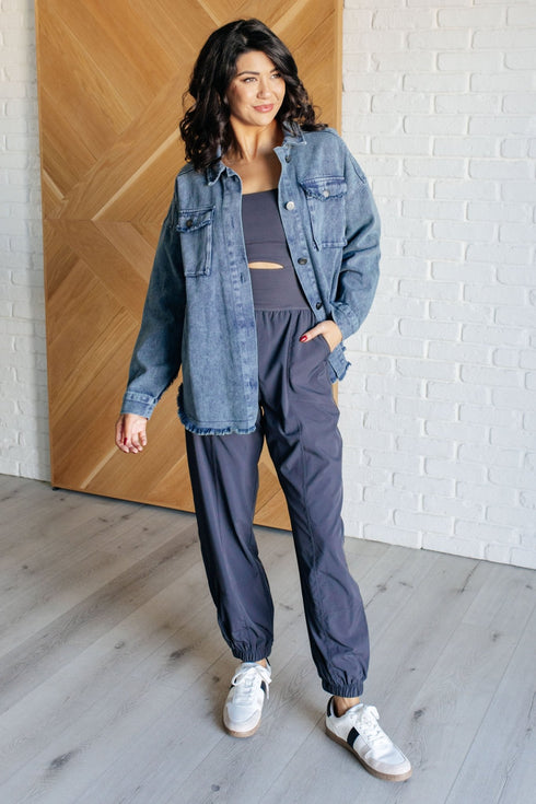 Just In Case Mineral Wash Shacket - LISA MARIE BOUTIQUE - Layers - Small -