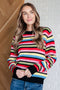 Keep Dreaming Striped Sweater - LISA MARIE BOUTIQUE - Tops - Small -