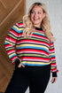 Keep Dreaming Striped Sweater - LISA MARIE BOUTIQUE - Tops - Small -