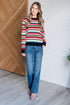 Keep Dreaming Striped Sweater - LISA MARIE BOUTIQUE - Tops - Small -