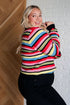Keep Dreaming Striped Sweater - LISA MARIE BOUTIQUE - Tops - Small -