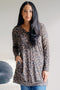 Leopard Lure V - Neck Tunic - LISA MARIE BOUTIQUE - S -