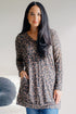 Leopard Lure V - Neck Tunic - LISA MARIE BOUTIQUE - S -