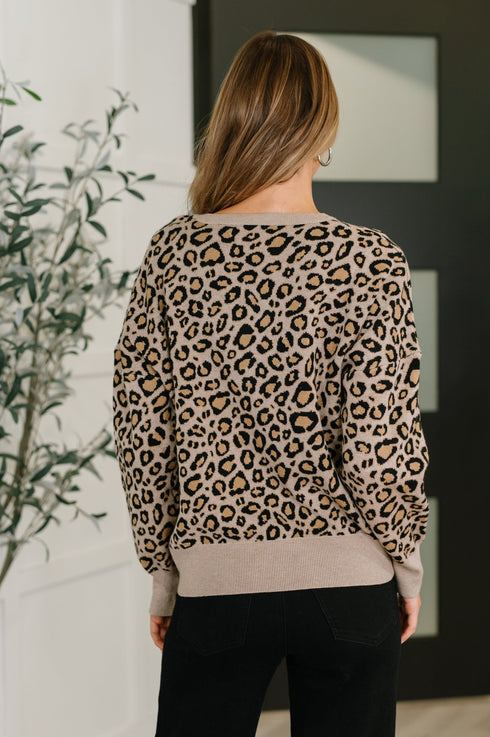 Lil' Sass Never Hurt Leopard Print Pullover - LISA MARIE BOUTIQUE - Womens - Small -