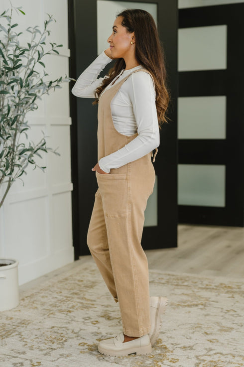 Little Miss Picnic V - Neck Jumpsuit in Brush - LISA MARIE BOUTIQUE - Womens - Small -