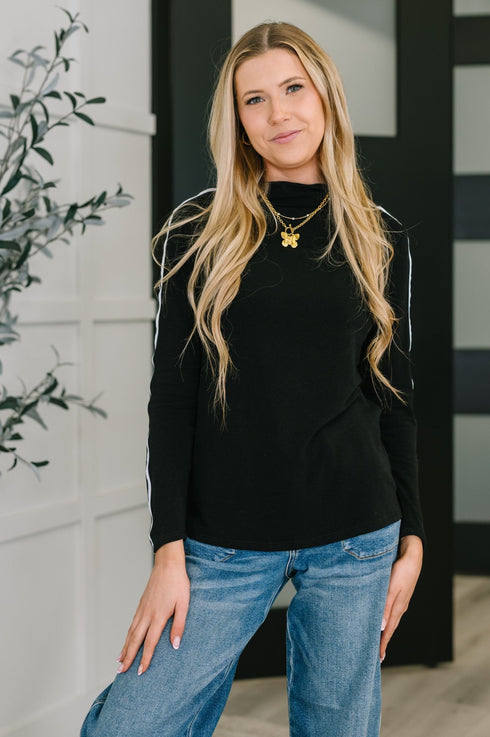 Live Fast High Neck Pullover - LISA MARIE BOUTIQUE - Womens - Small -