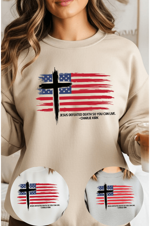 Live Loud Sweatshirt - LISA MARIE BOUTIQUE - Graphic Tee - S - White Gildan Sweatshirt -