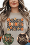 Love Checkered Thankful Sweatshirt - LISA MARIE BOUTIQUE - Graphic Tee - S - Military Green Gildan Sweatshirt -