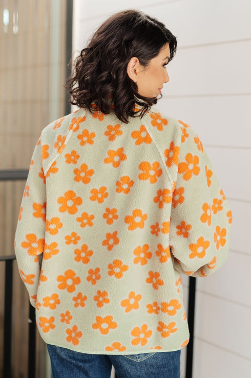 Love It Don't Leave It Floral Fleece Jacket - LISA MARIE BOUTIQUE - Layers - Small -