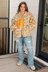 Love It Don't Leave It Floral Fleece Jacket - LISA MARIE BOUTIQUE - Layers - Small -
