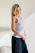 Lunar White Tank - LISA MARIE BOUTIQUE - OS -