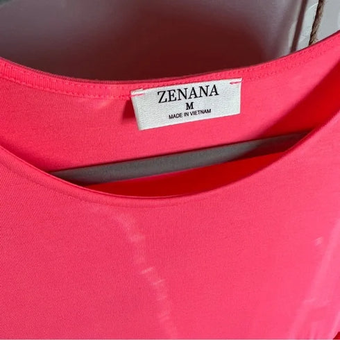 Zenana Tiered Babydoll Tee in Coral