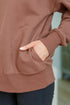 Make No Mistake Mock Neck Pullover in Cocoa - LISA MARIE BOUTIQUE - Tops - Small -