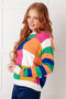 Manifesting Moment Checkered Color Block Sweater - LISA MARIE BOUTIQUE - Tops - Small -