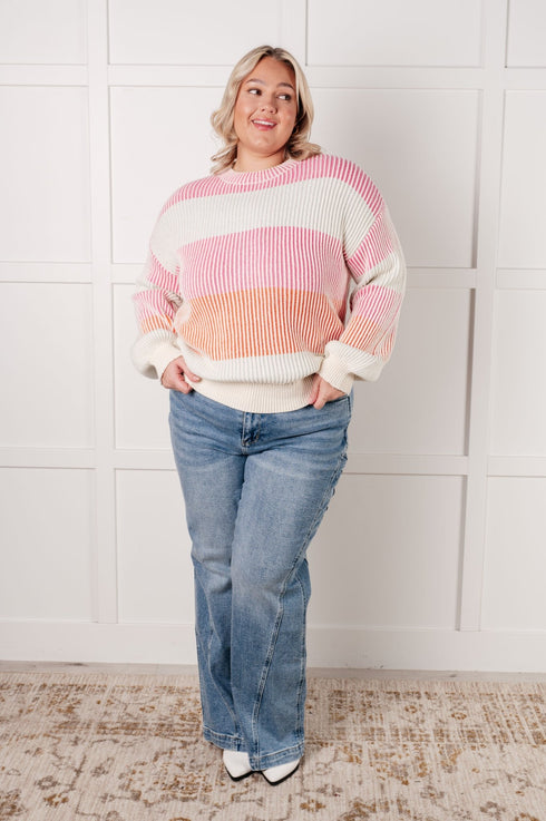 Matchmaker Striped Ribbed Top - LISA MARIE BOUTIQUE - Tops - Small -