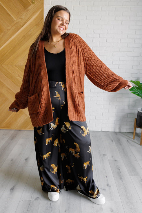 Maybe Monday Cardigan in Chestnut - LISA MARIE BOUTIQUE - Layers - Small -