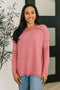 Mellow Mood Heathered Pullover in Dark Red - LISA MARIE BOUTIQUE - Womens - S/M -