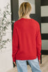 Merry Applique Drop Shoulder Pullover - LISA MARIE BOUTIQUE - Womens - Small -