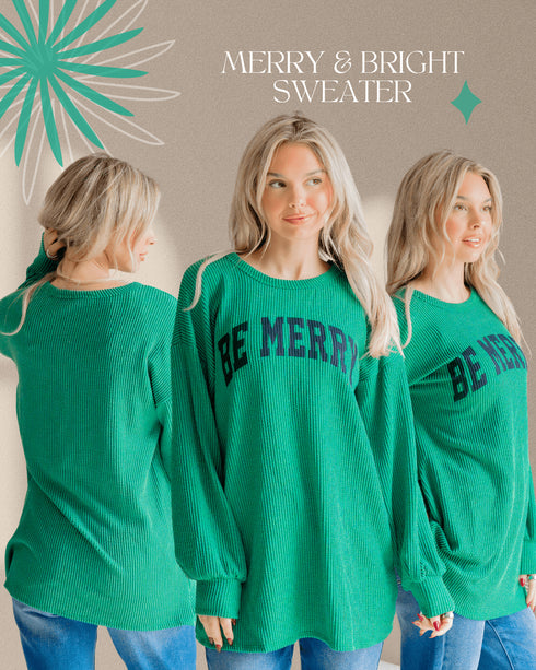 Merry & Bright Sweater - LISA MARIE BOUTIQUE - S -