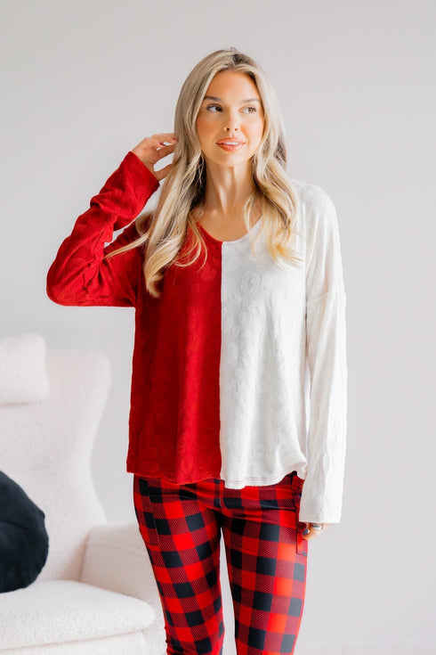 Merry Mint Split Top - LISA MARIE BOUTIQUE - S -