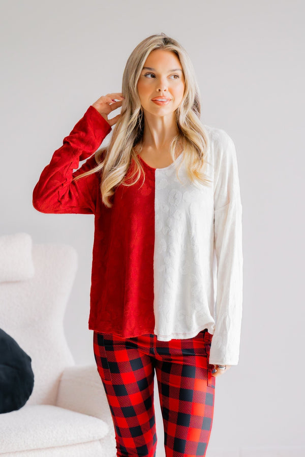 Merry Mint Split Top - LISA MARIE BOUTIQUE - S -