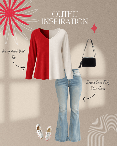 Merry Mint Split Top - LISA MARIE BOUTIQUE - S -