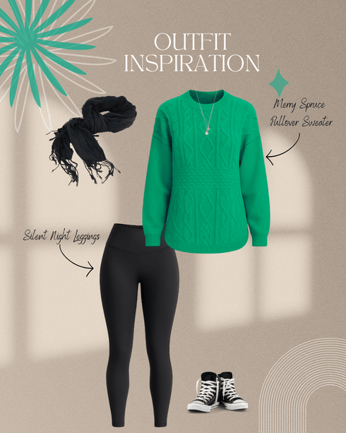 Merry Spruce Pullover Sweater - LISA MARIE BOUTIQUE - S -