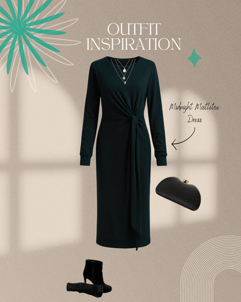 Midnight Mistletoe Dress - LISA MARIE BOUTIQUE - S -