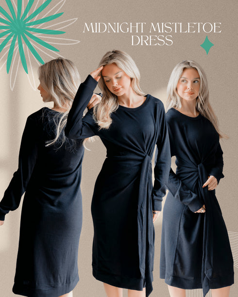 Midnight Mistletoe Dress - LISA MARIE BOUTIQUE - S -