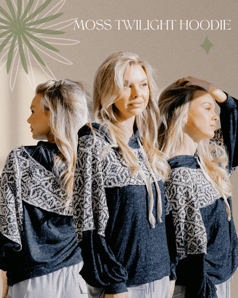 Moss Twilight Hoodie - LISA MARIE BOUTIQUE - S -