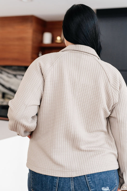 My Best Offer Quilted Texture Shacket - LISA MARIE BOUTIQUE - Layers - Small -