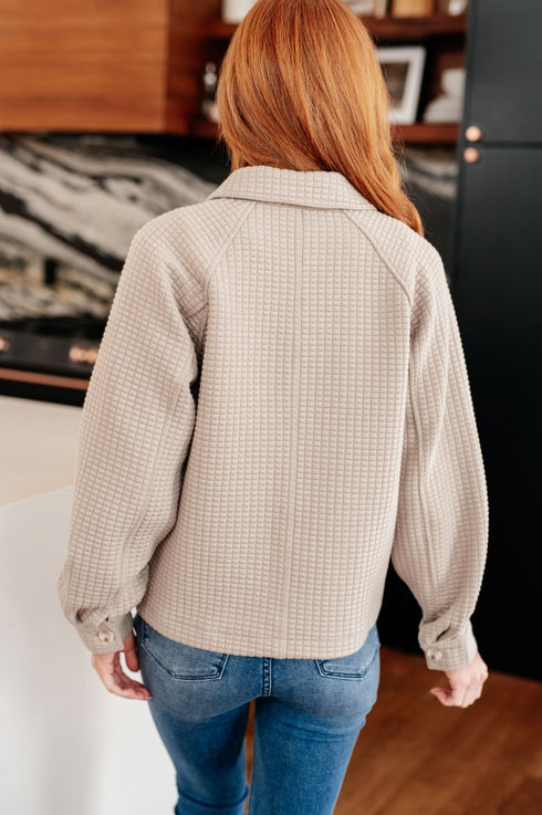 My Best Offer Quilted Texture Shacket - LISA MARIE BOUTIQUE - Layers - Small -