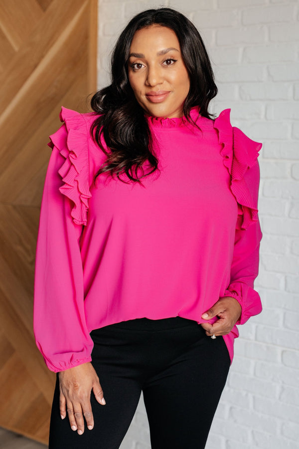 My Good Graces Ruffled Top - LISA MARIE BOUTIQUE - Tops - Small -