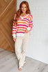 Never Gonna Give You Up Drop Shoulder Sweater - LISA MARIE BOUTIQUE - Tops - Small -
