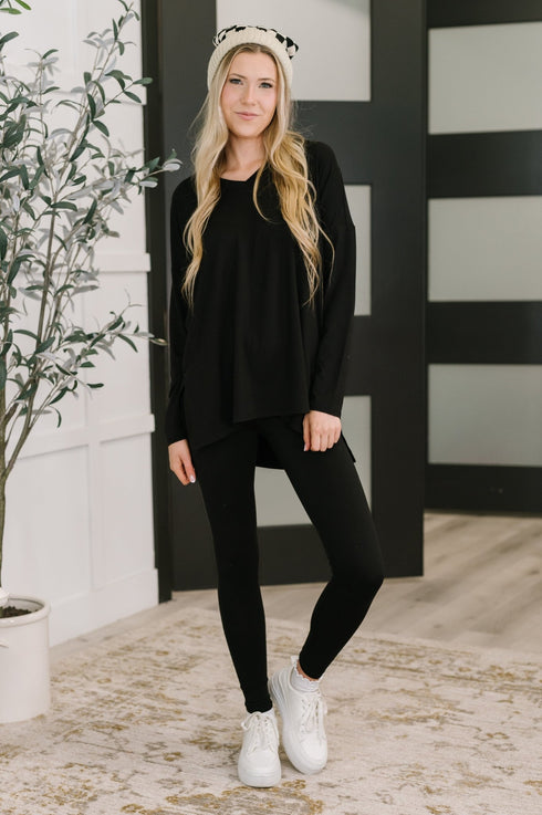 Next to Nothing Top and Bottom Set in Black - LISA MARIE BOUTIQUE - Womens - Small -