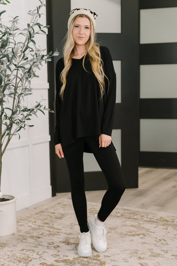 Next to Nothing Top and Bottom Set in Black - LISA MARIE BOUTIQUE - Womens - Small -