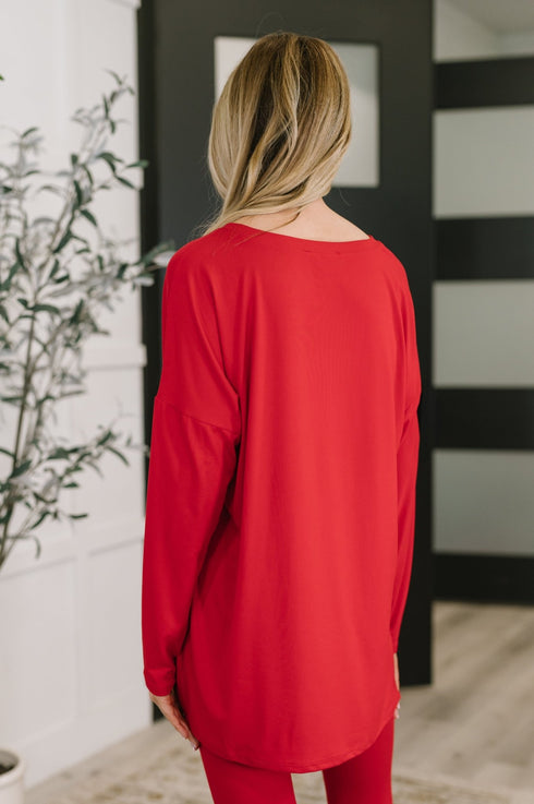 Next to Nothing Top and Bottom Set in Ruby - LISA MARIE BOUTIQUE - Womens - Small -