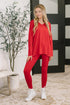 Next to Nothing Top and Bottom Set in Ruby - LISA MARIE BOUTIQUE - Womens - Small -