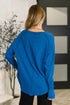 Nice to Each Other Raglan Sleeve Top in Classic Blue - LISA MARIE BOUTIQUE - Womens - Small -